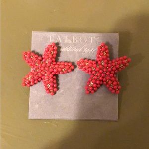 Talbot’s red starfish earrings. Never worn